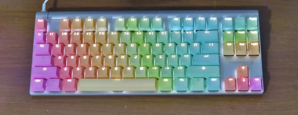 ikbc PBT Rainbow Keycaps Illuminated Cherry Profile for mx Gaming Mechanical Keyboard MX6 0 MX8 0