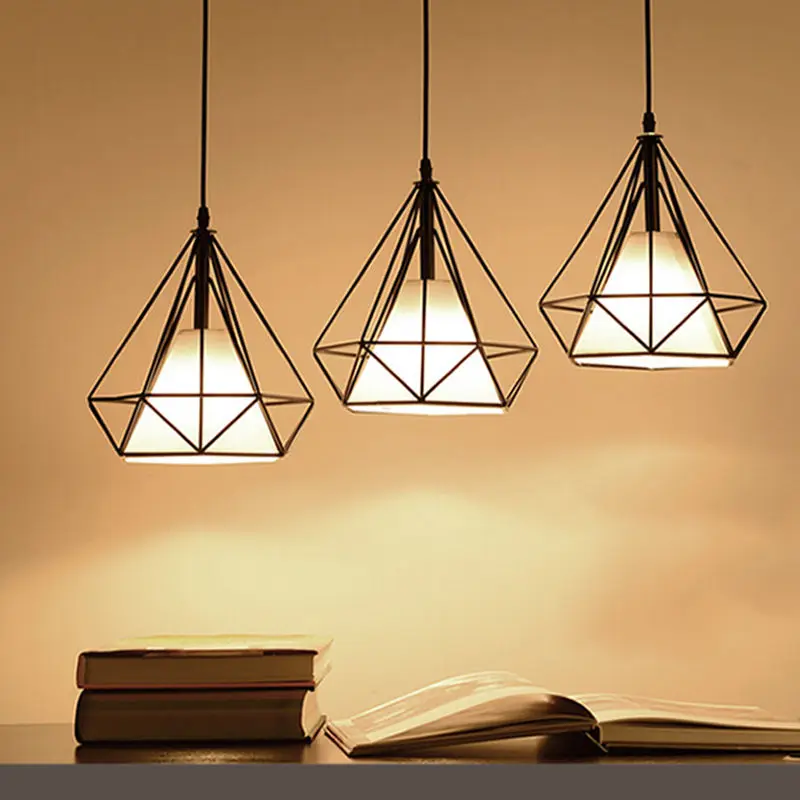 Vintage Retro Ceiling LED E27 Lamp Loft Iron Dinning Cafe Corridor Bar Bulb Droplight Light Home Bedroom Decor Black/White Gift retro vintage u shaped resin loft corridor cafe restaurant bar store ceiling lamp hanging light droplight chandelier home decor