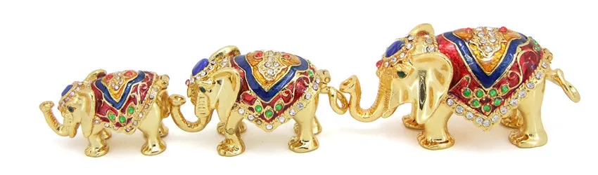 Free Shipping Hot Three Pieces Elephants set Pewte...