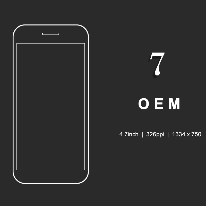 

5pcs OEM For iPhone 7 LCD Display with 3D Touch Screen Digitizer Assembly black white 4.7 inch lcd screen replacement