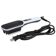 Электрическая щетка для выпрямления волос ЖК-дисплей Цифровая прямая Расческа с цифровым управлением нагревательные щетки