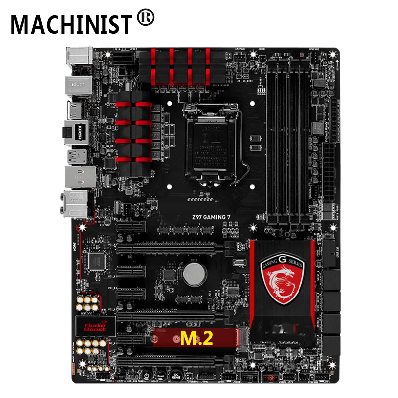 Z97 LGA 1150 для MSI Z97 GAMING 7 настольная Материнская плата Intel LGA 1150 Z97 DDR3 32G M.2 ATX Поддержка борьбы