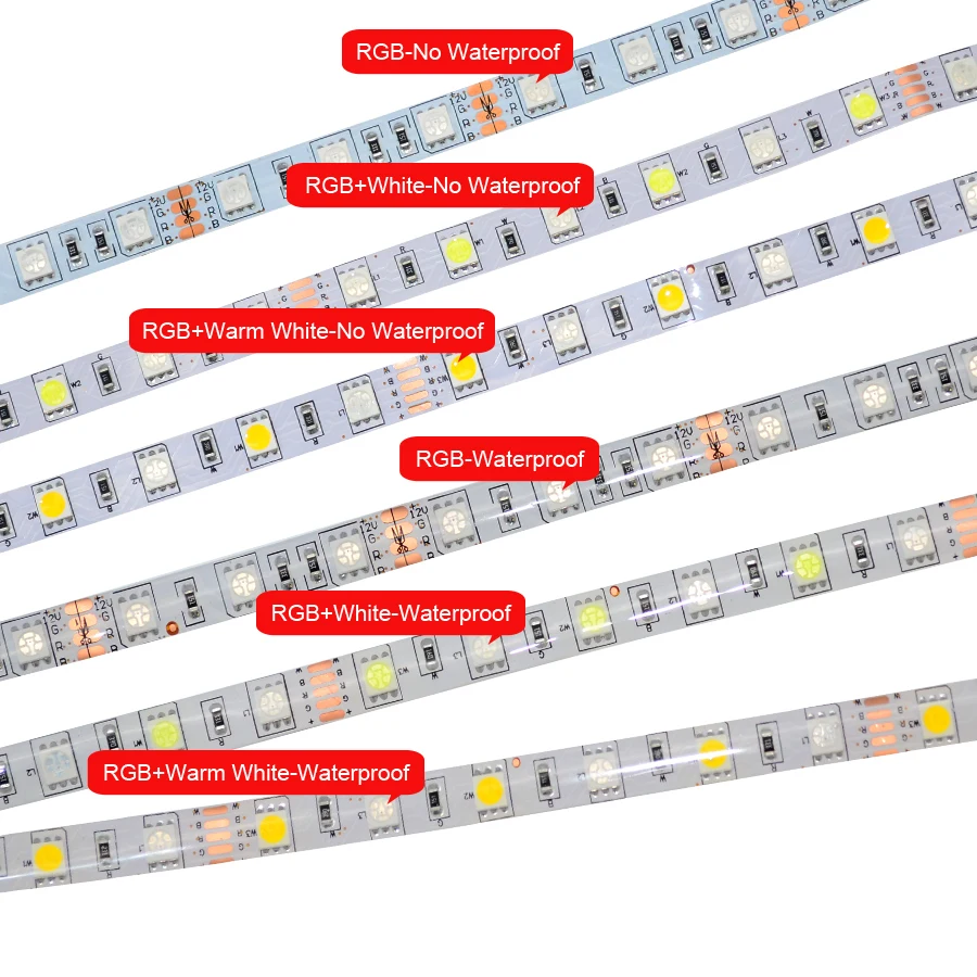 RGBW 12 В Светодиодная лента 5050 водонепроницаемый IP20/IP65 гибкий светодиодный светильник лента+ Mi светильник RF сенсорный пульт+ WiFi коробка+ 4 шт. 4-зонный контроллер