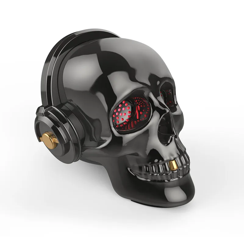 

Newest Wireless Bluetooth Skull Speaker Skull Artworks Crafts Ornaments Decoration Speakers for iPhone Samsung SADAN LED