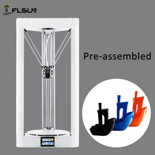 Flsun Новый 3D принтер большая площадь печати коссель Delta предварительная сборка 3D принтер с подогревом кровать Сенсорный экран 1 кг нити