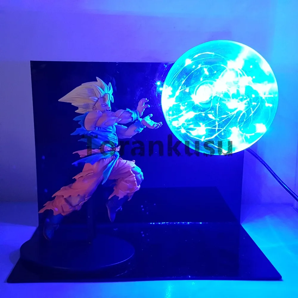 Dragon Ball Z Son Goku Супер Saiyan Kamehameha Светодиодная лампа Игрушка Аниме Жемчуг дракона супер Экшн фигурки DBZ