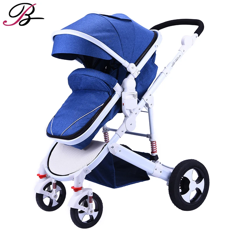

High Landscape Buggies Against The Explosion-proof Baby Cart Sitting Lying Flat Folding baby stroller 3-in-1