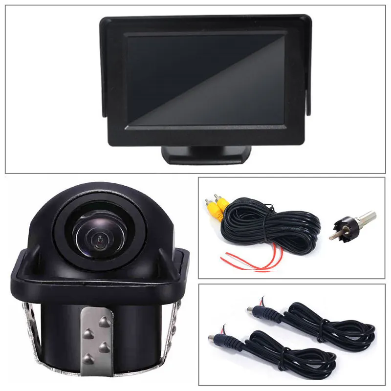 Автомобильная парковочная камера заднего вида CCD со вспомогательной направляющей для парковки+ HD 4," цветной ЖК-монитор для автомобиля - Название цвета: Monitor K201