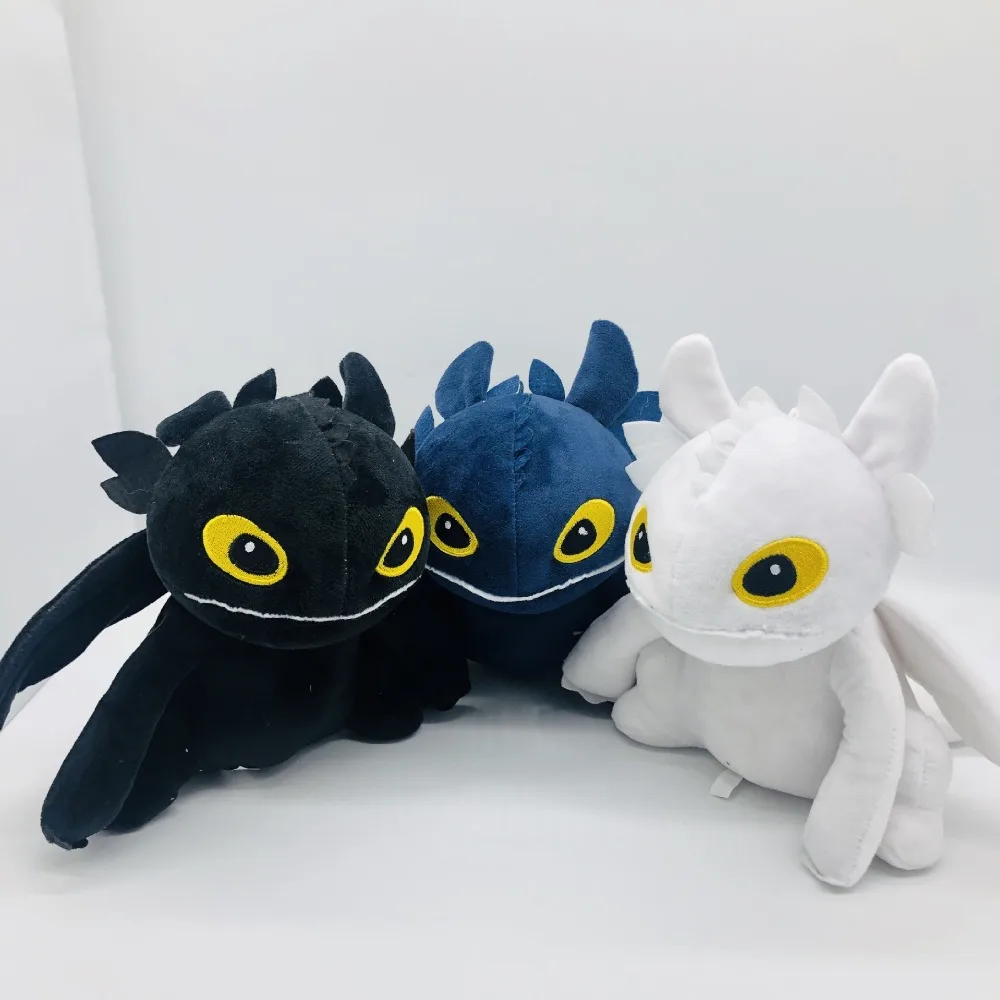 

2019 20 cm How to Train Your Dragon 3 Plush Toy New Cartoon movie Toothless Light Fury Soft Dragon Stuffed Dolls