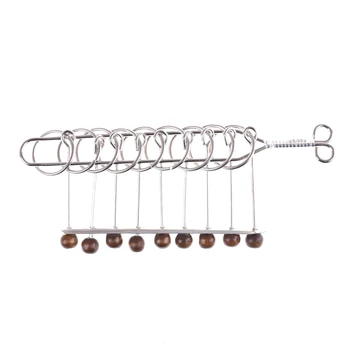 

9 Linked Rings Kids Adults Intelligence Educational Toy 9 Rings Brainteaser Wire Game Metal Puzzle Toy Chinese Traditional