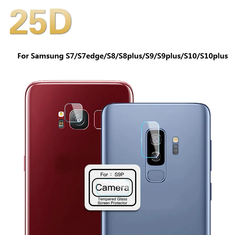 Закаленное стекло для samsung S8 S8plus объектив задней камеры 25D полная защитная пленка