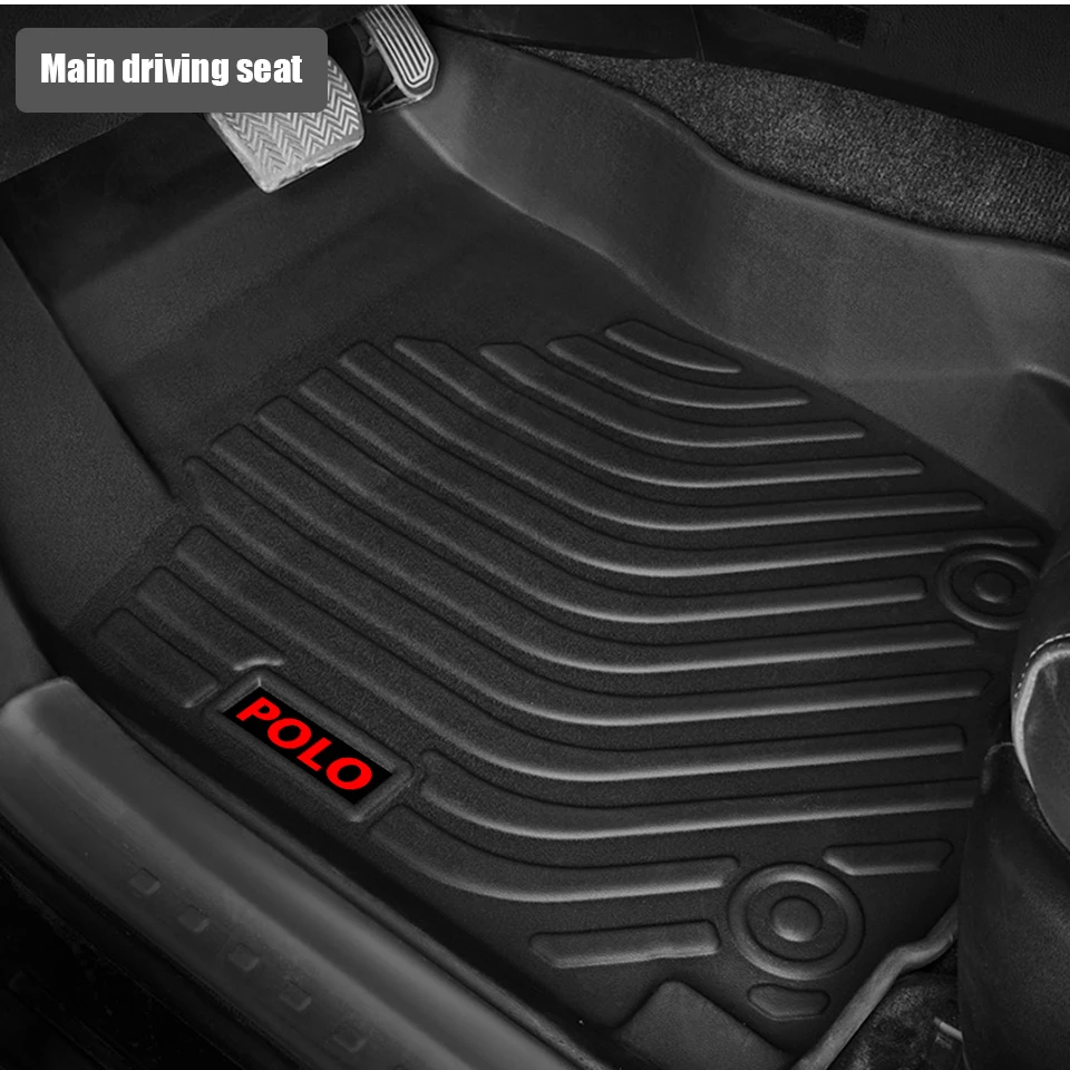 Mcrea автомобильный Стайлинг 3D роскошный TPE напольные коврики для ног для Volkswagen Polo MK5 2011- аксессуары Автомобильный Коврик Противоскользящий коврик