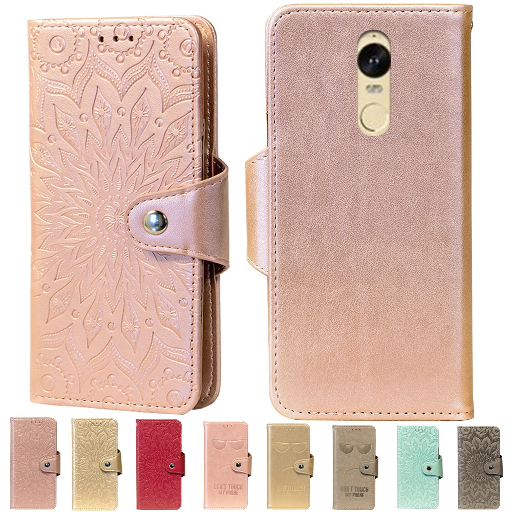 

Embossing Stand Flip PU Leather wallet Case Cover For Tecno Phantom 6 Plus