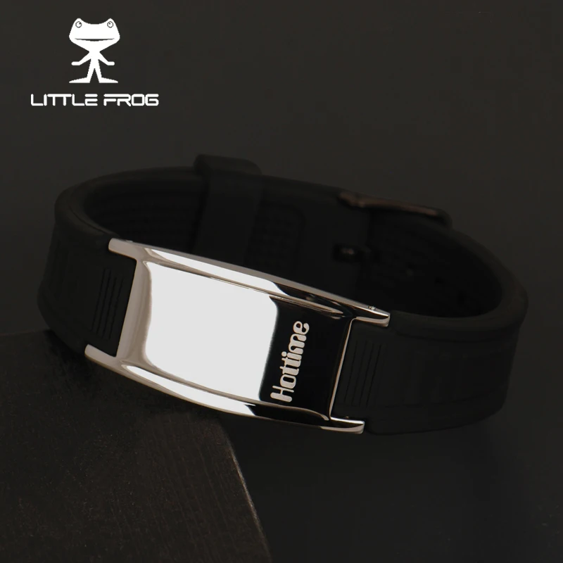 

LITTLE FROG Power 2000 Ions Titanium Germanium Wristband Silicone Bracelet Balance Energy Balance Human Body 20019