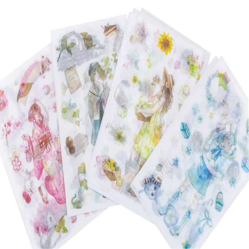 Pacotes Lote Doce Meninas Diário Adesivo Kawaii Papelaria Faça Você Mesmo Scrapbooking Álbum Adesivos Etiqueta Decorativa Atacado 12 - 5 12 pacotes lote doce meninas diário adesivo