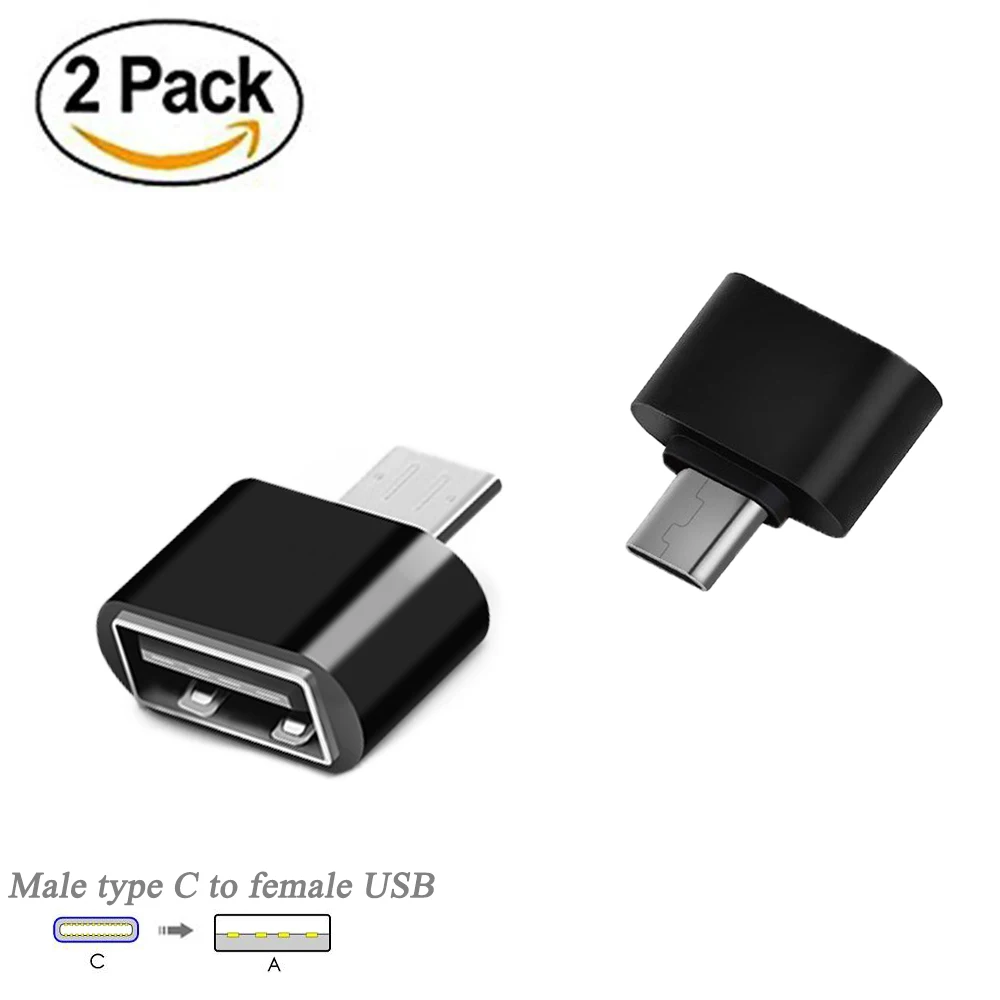 [2 Pack] Type C папа USB Женский OTG адаптер цифровой микроскоп конвертер для Samsung MacBook Huawei