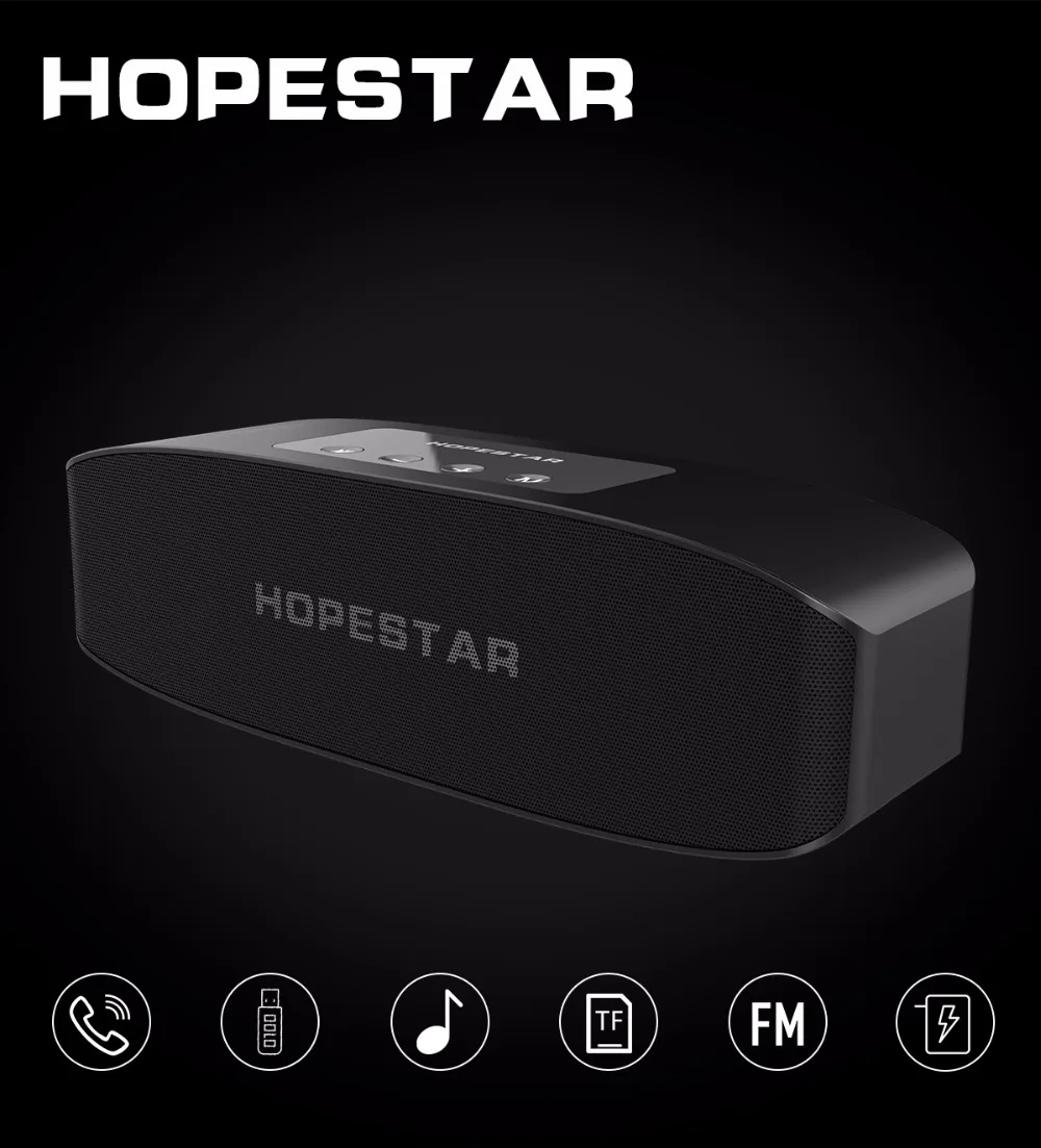 HOPESTAR H11 Bluetooth беспроводной динамик Hifi Саундбар двойной бас стерео Поддержка USB TF AUX FM с зарядным устройством для телефона