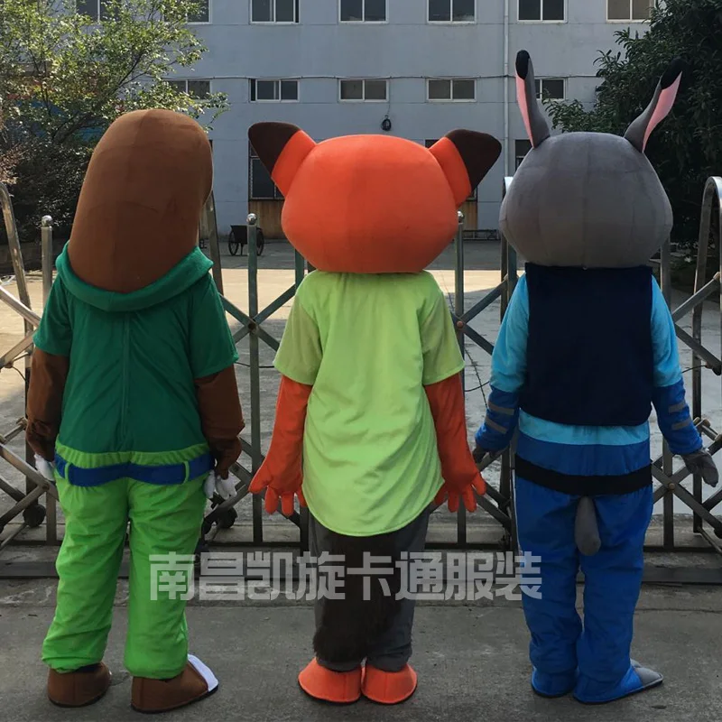 Crazy City Animal Mascot Judy Hopp Rabbits And Nick Fox Mascot Costume for Halloween party event