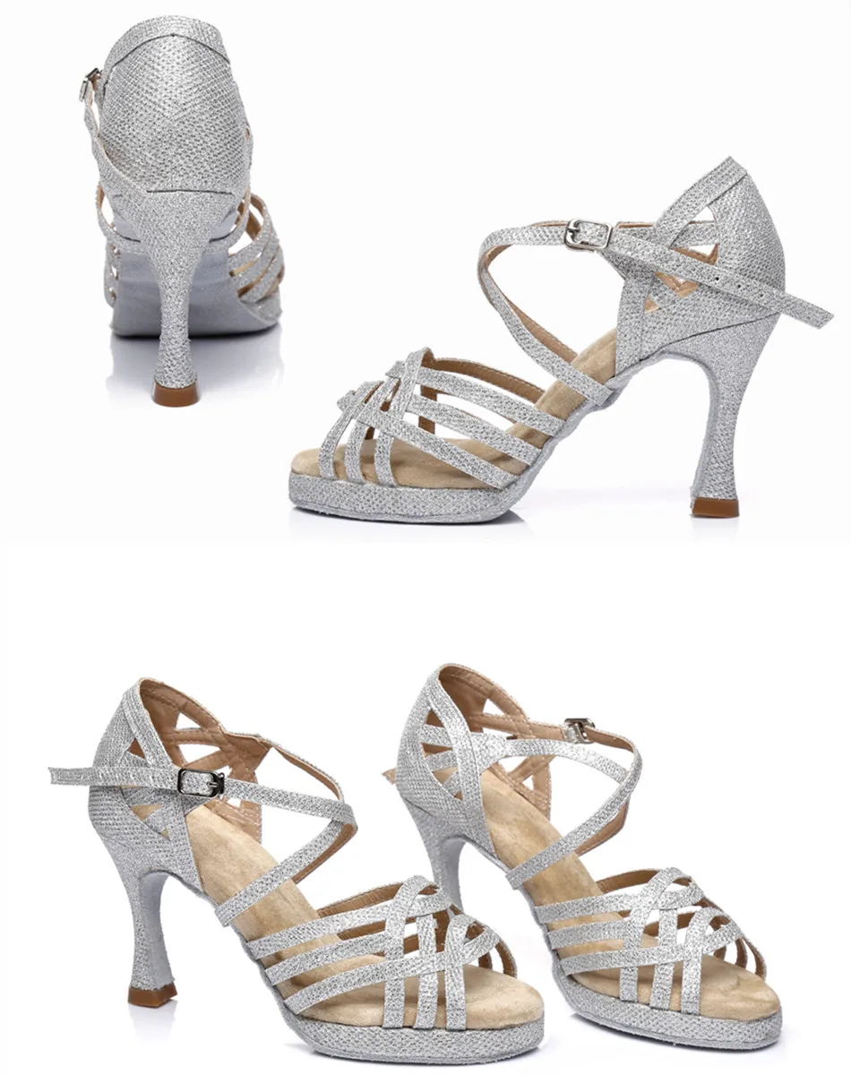 Женская обувь для танцев; обувь для латинских танцев на платформе из ткани с блестками; обувь для сальсы; Bachata Kizomba; женская обувь на шнуровке; Каблук 6 см, 7,5 см, 8,5 см, 9 см, 10 см туфли для танцев