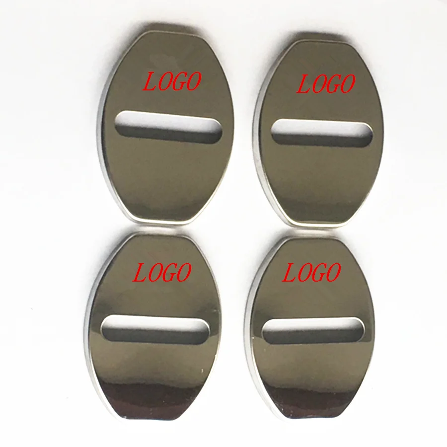 4Pcs Silver Auto Car DoorLock Door Lock Anti Rust Protective Cover Cap
