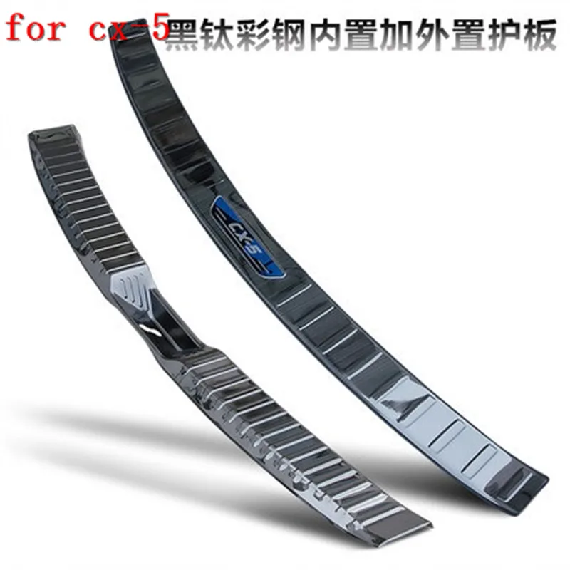 

stainless steel Rear Bumper Protector Sill Trunk Tread Plate Trim for Mazda CX-5 cx5 2017 2018 Second generation Car styling