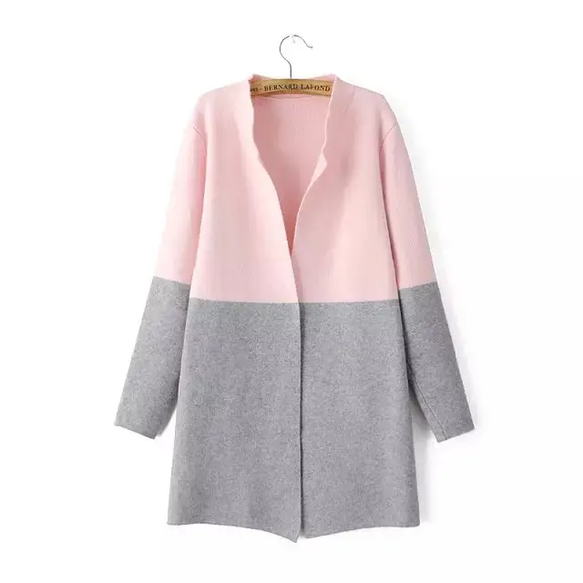 pink and grey cardigan