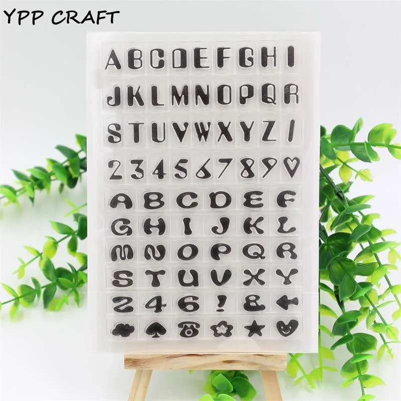 

YPP CRAFT  Number and Letters Transparent Clear Rubber Stamp Seal Paper Craft Scrapbooking Decoration