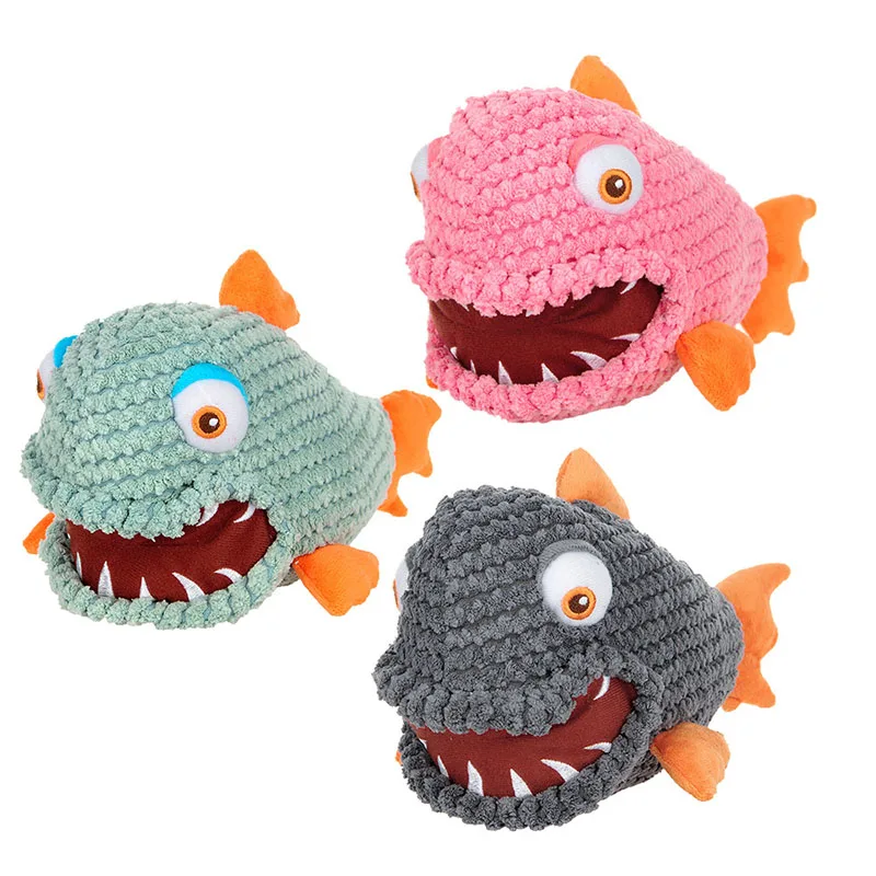 

Dog Piranha Sound Toy Pet Chew Training Product Funny 3 Colors Interactive Toy for Puppy Pet Supplies PPT625