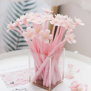 

"Sakura ver2" 4pcs Cute Gel Pen Set Drawing Writing Pens 0.5mm Black Ink Stationery Gift Office Supplies