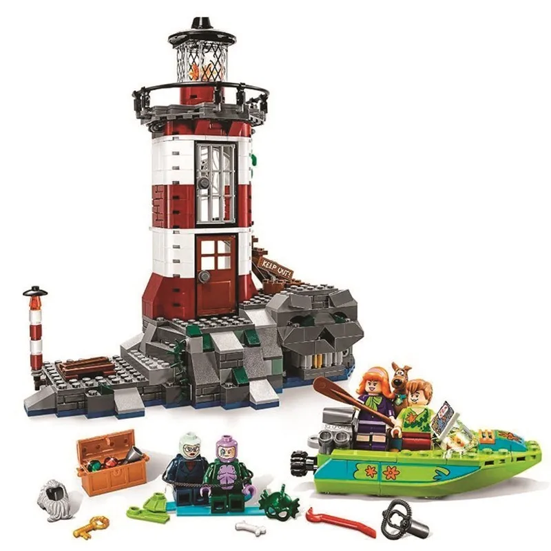 

437pcs Scooby Doo Friends Haunted Lighthouse Model Diy Compatible With Legoingly Blocks Bricks Toys Gift For Children Brinquedos