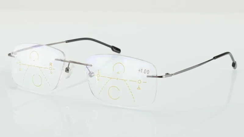 JN IMPRESSION ультра-светильник, Мультифокальные очки для чтения без оправы, бифокальные очки для чтения, прогрессивные очки для дальнозоркости, диоптрий 1,0-3,0
