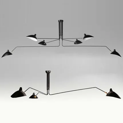 Nordic 3 Arm 6 Arm Serge Mouille Ceiling Lights Duckbill Replica