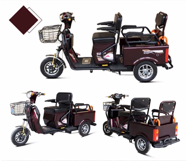 Perfect New design double luxury foldable 48v 500w three wheel electric scooter/handicapped scooter 18