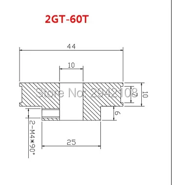 2 шт. шкив для 3D-принтера GT2 60 диаметр зубьев 5 мм 6,35 мм 8 мм 10 мм 12 мм 2GT 60 зубчатый шкив для GT2 Ширина ремня 6 мм