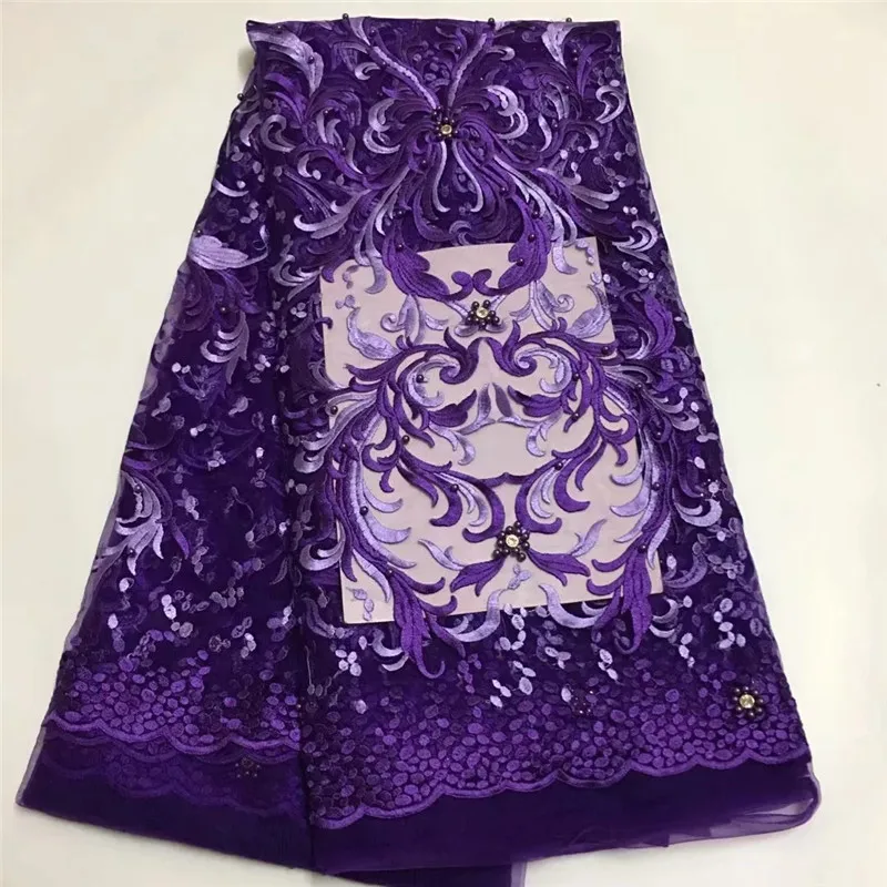 

2018 Fashion French Lace Fabric High Quality African Tulle Embroidered flower transparent net Lace Fabric For Wedding E120605