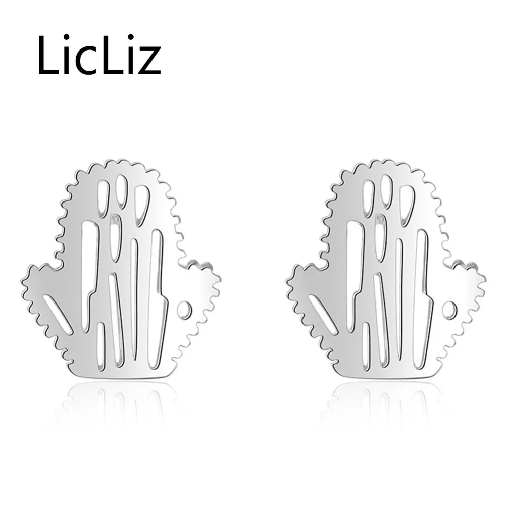 

Licliz Fashion Cactus 925 Sterling Silver Stud Earring for Women Silver Earring Jewelries Pendientes Aretes de Mujer Moda LE0433
