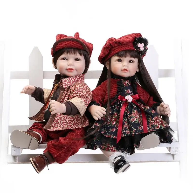 

Beautiful Doll Gift 52 CM 20.5'' Lifelike Girl Boy Toys Handmade for Wedding/Birthday Gift Free Shipping