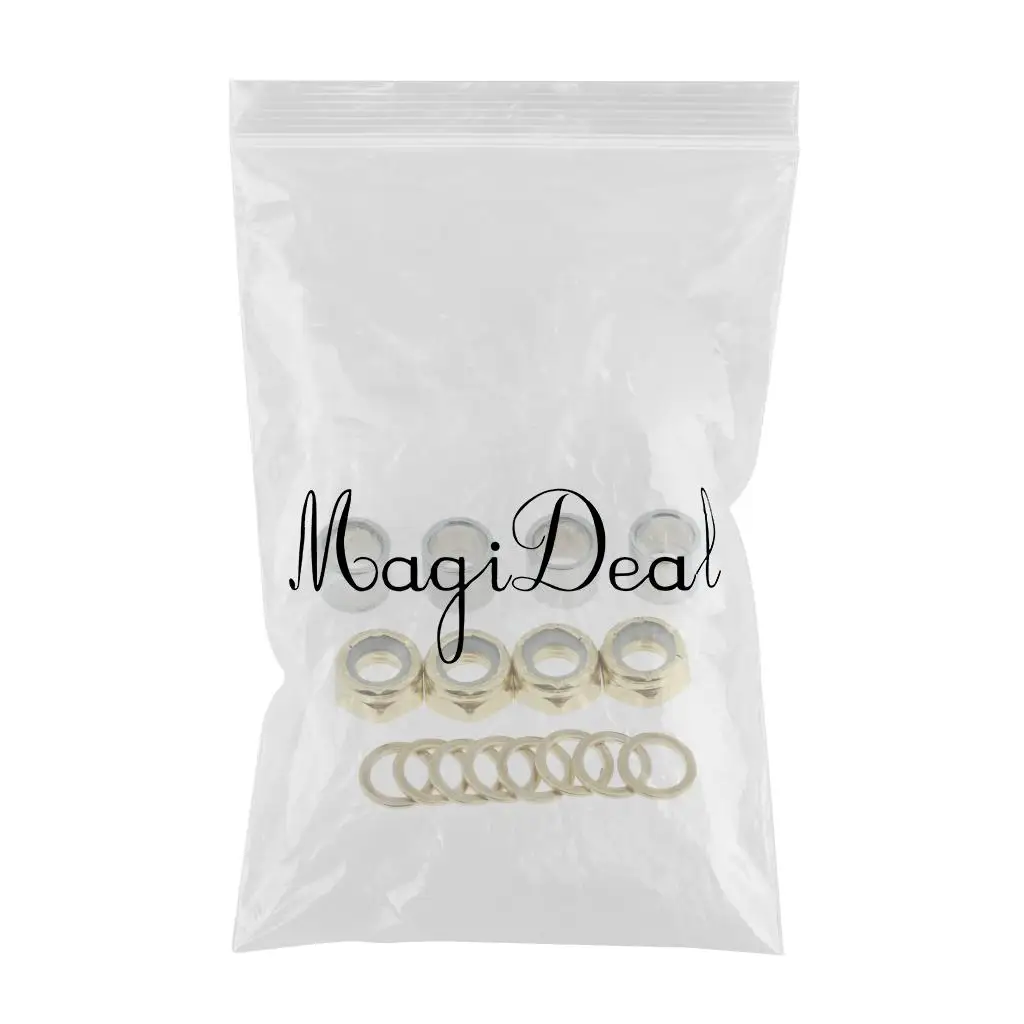 Skateboard Longboard Bearing Spacers Washers Nuts Replacement Speed Kit Accessories