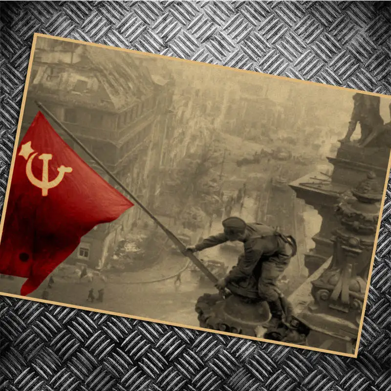 World War II photos wall Sticke Retro Poster Hanging Decorative Print