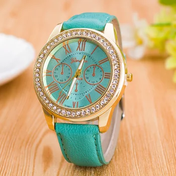 

relojes mujer 2019 fashion watch women casual leather quartz watch women's luxury crystal dress wrist watches ladies clock gifts