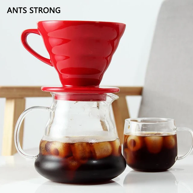 Best Price ANTS STRONG 1pcs V60 coffee drip cup/cloud sharing pot coffee drip filter mug kettle dripper set accessories Best Price ANTS STRONG 1pcs V60 coffee drip cup/cloud sharing pot coffee drip filter mug kettle dripper set accessories