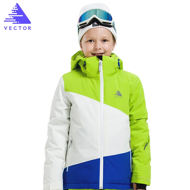 Детская цветная лыжная куртка для мальчиков и девочек, водонепроницаемый ветрозащитный зимний костюм, зимний теплый лыжный костюм для сноуборда для мальчиков