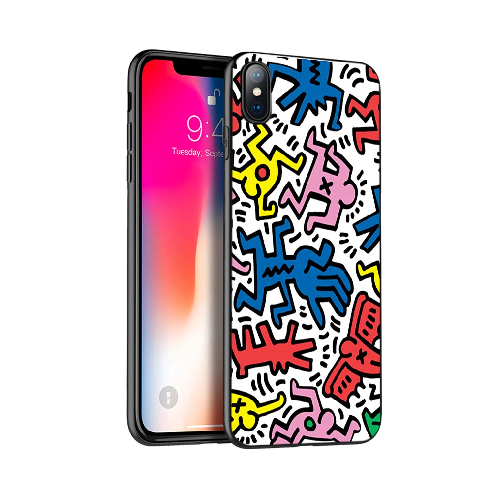 Черный чехол из ТПУ для iphone 5 5s SE 2020 6 6s 7 8 plus x 10 силиконовый XR XS 11 pro Max с изображением