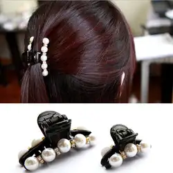 Корейская мода волос заколка-краб заколки для волос с жемчугом для женщин аксессуары для волос аксессуар для волос