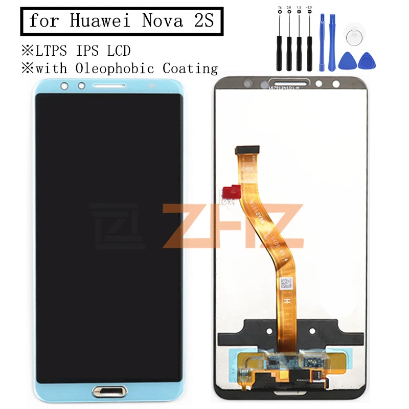 

100% Test For Huawei Nova 2S LCD Display Touch Screen Digitizer Assembly HWI-AL00 HWI-TL00 Replacement Repair Spare Parts