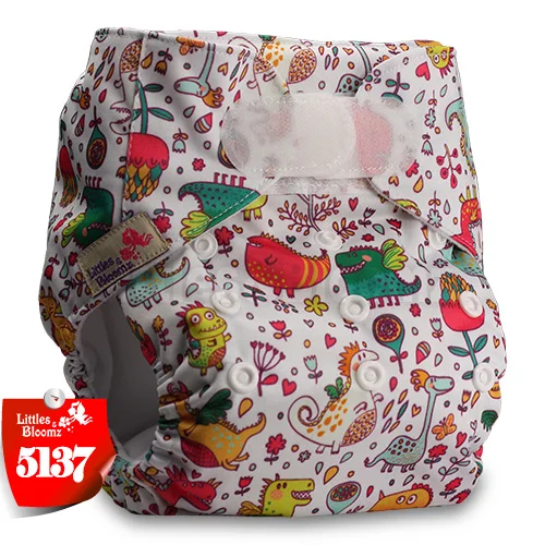 [Littles&Bloomz] Детские Моющиеся Многоразовые, настоящая стандартная ткань, застежка-липучка, карман для подгузников, пеленки, обертывание, подходит для рождения в горшке - Цвет: 5137