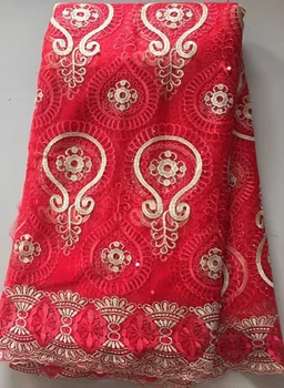 

RED PURPLE Hot Sale Nigerian Laces Fabrics 2020 High Quality Tulle African Laces Fabric Wedding African French Net Lace SLL3240