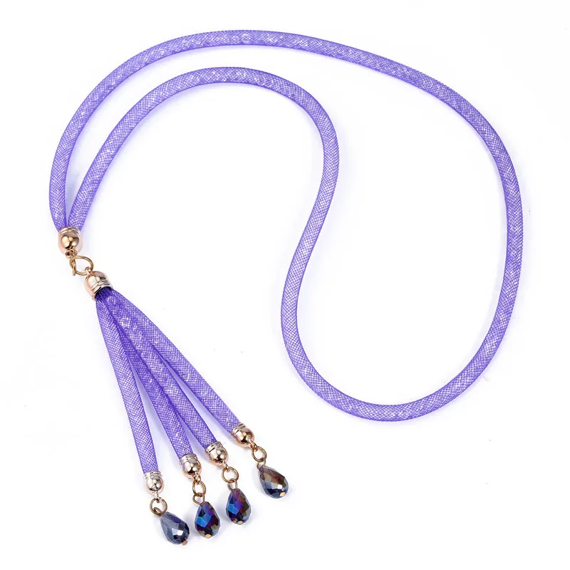 Женское ожерелье с подвеской dayooff Boho разноцветное из горного хрусталя винтажное
