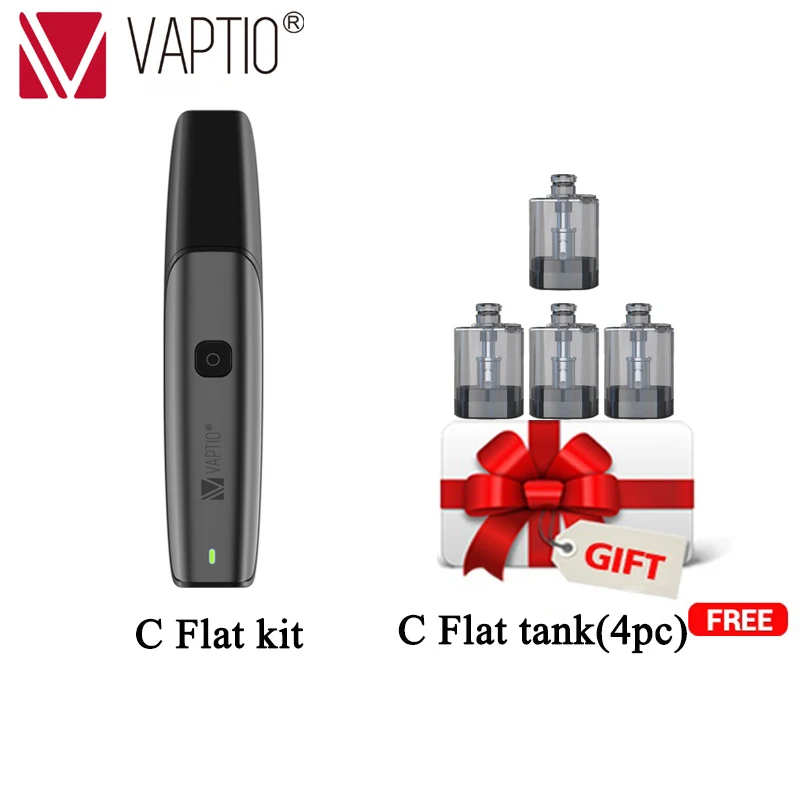 Gift Electronic Cigarette Original Vaptio C-Flat 15W VAPE KIT with 1.5ml atomizer 350mAh battery 1.0ohm ecig kit Gift Electronic Cigarette Original Vaptio C-Flat 15W VAPE KIT with 1.5ml atomizer 350mAh battery 1.0ohm ecig kit