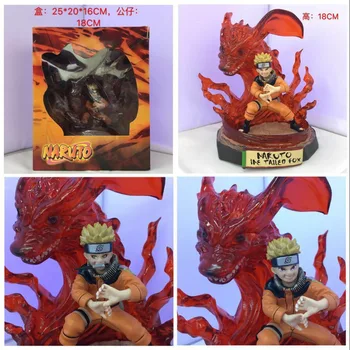 

17cm Naruto figure toy Uzumaki Kurama kyuubi PVC Action Figure Toy Naruto Collection Model toy set